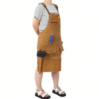 Heavy Duty Waxed Canvas Carpenter Apron, Waterproof, Adjustable, 18 Oz