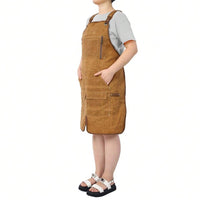 Heavy Duty Waxed Canvas Carpenter Apron, Waterproof, Adjustable, 18 Oz