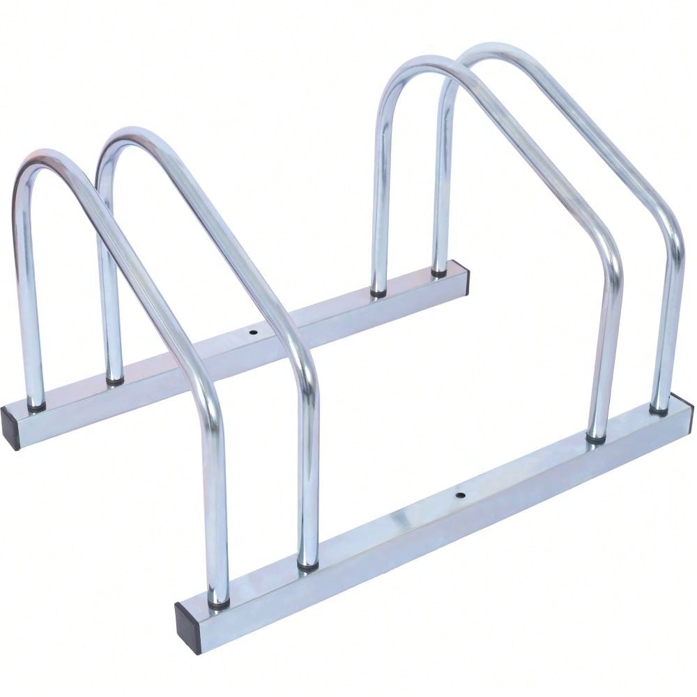 2 Bikes Floor Bike Stand, Bike Parking Rack Garage Bike Storage Stand Indoor/Outdoor 22-28" Wheel Stand