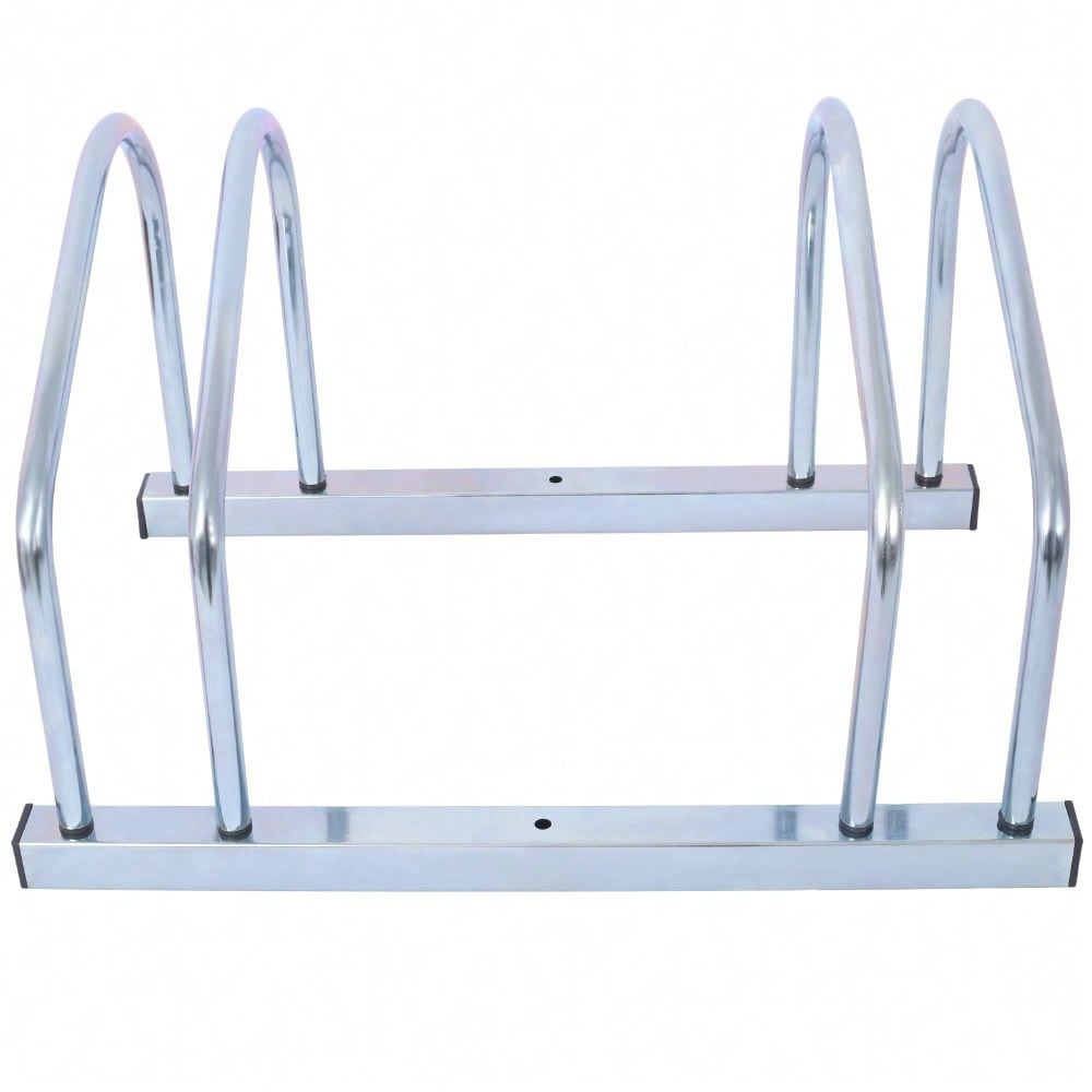 2 Bikes Floor Bike Stand, Bike Parking Rack Garage Bike Storage Stand Indoor/Outdoor 22-28" Wheel Stand