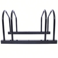 2 Bikes Floor Bike Stand, Bike Parking Rack Garage Bike Storage Stand Indoor/Outdoor 22-28" Wheel Stand