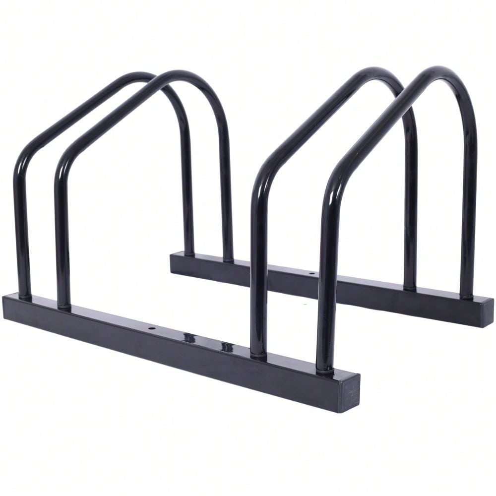 2 Bikes Floor Bike Stand, Bike Parking Rack Garage Bike Storage Stand Indoor/Outdoor 22-28" Wheel Stand