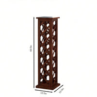 12 Bottles Freestanding Wine Rack, Rustic Wine Storage Rack, Freestanding Display Rack For Kitchen, Pantry, Cellar