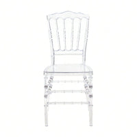 Modern Transparent Acrylic Dining Chair - Elegant Stackable Side Chair For Wedding Reception, Banquet, Party, Event, Hotel (Set Of 4)