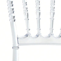 Modern Transparent Acrylic Dining Chair - Elegant Stackable Side Chair For Wedding Reception, Banquet, Party, Event, Hotel (Set Of 4)