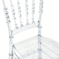 Modern Transparent Acrylic Dining Chair - Elegant Stackable Side Chair For Wedding Reception, Banquet, Party, Event, Hotel (Set Of 4)