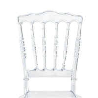 Modern Transparent Acrylic Dining Chair - Elegant Stackable Side Chair For Wedding Reception, Banquet, Party, Event, Hotel (Set Of 4)