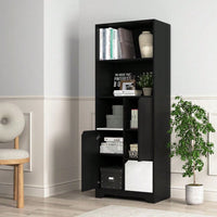 3-Shelf Storage Cabinet With Drawer, Black, For Kitchen, Dining Room, Bathroom, Laundry, Living Room