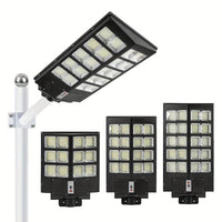 800W Solar LED Street Light with Motion Sensor Remote Control for Outdoor Security and Flood Lighting