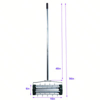 Heavy Duty Rotary Lawn Aerator with Long Steel Handle for Effective Soil Aeration and Grass Care