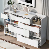 7-Shelf Shoe Cabinet With 5 Drawers, Modern Shoe Storage Organizer Cabinet For Entryway, Hallway, Living Room