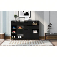 7-Shelf Shoe Cabinet With 5 Drawers, Modern Shoe Storage Organizer Cabinet For Entryway, Hallway, Living Room