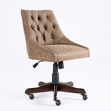 Medieval Retro Style Sheepskin Pattern Fabric Home Office Chair