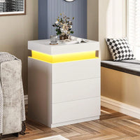 Modern Multi-Colour LED Night Table Bedside Tables For Bedroom, Living Room