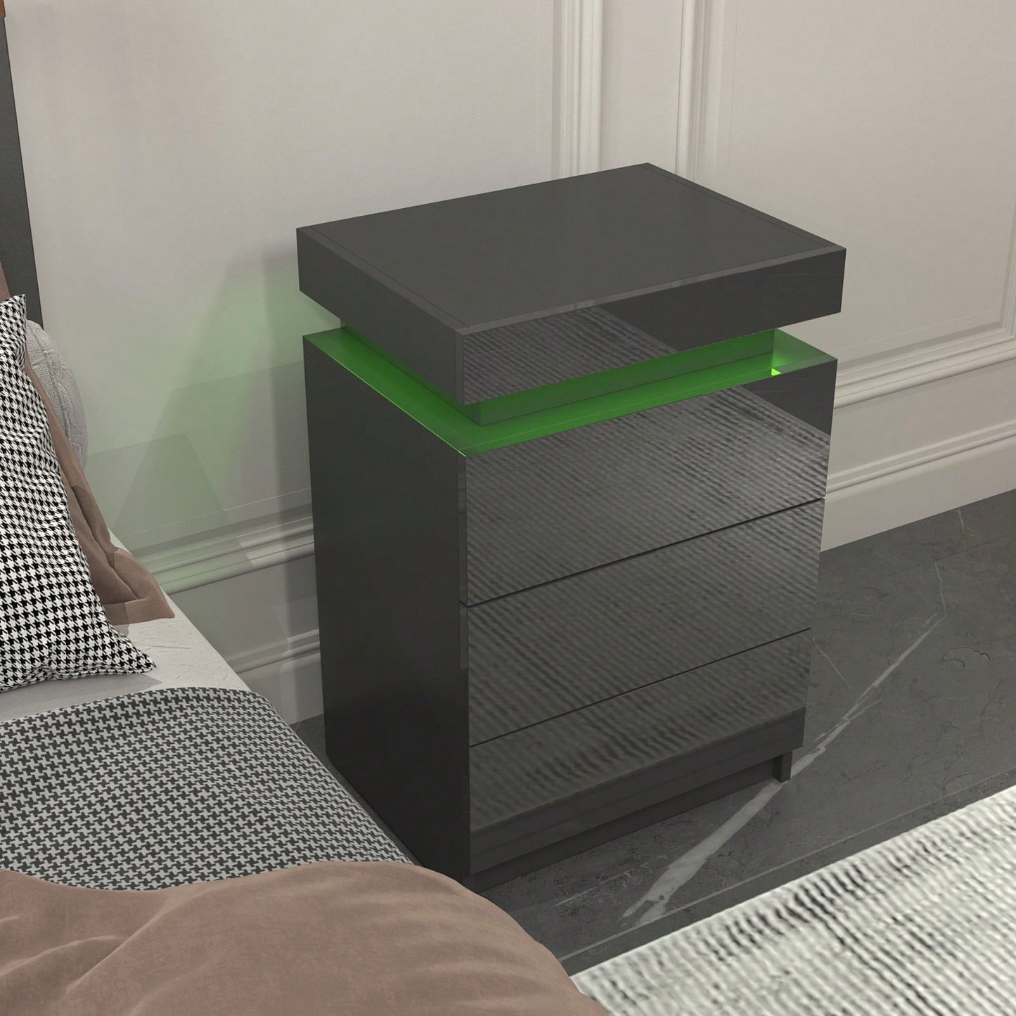 Modern Multi-Colour LED Night Table Bedside Tables For Bedroom, Living Room