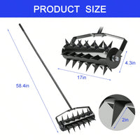 Lawn Aerator Tool, Upgraded Heavy Duty Aerator Lawn Soil Penetrator Spikes, For Garden Grass Patio Yard