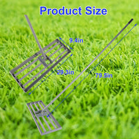 79.5'' Long Handle Heavy Duty Lawn Leveling Rake For Garden Backyard Farmland Golf Course Compost Sand Leveling