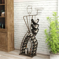 Elegant Rustic Wine Rack with Ample Storage for Home Bar Kitchen or Dining Room