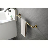 6-Piece Wall Mounted Bathroom Hardware Set with Corrosion-Resistant Finish for Towel Bars and Organization