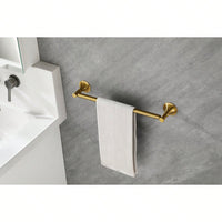6-Piece Wall Mounted Bathroom Hardware Set with Corrosion-Resistant Finish for Towel Bars and Organization