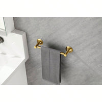 6-Piece Wall Mounted Bathroom Hardware Set with Corrosion-Resistant Finish for Towel Bars and Organization