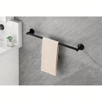 6-Piece Wall Mounted Bathroom Hardware Set with Corrosion-Resistant Finish for Towel Bars and Organization