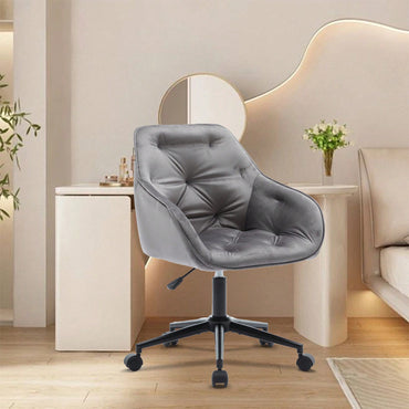 Elegant Velvet Office Chair With Wheels