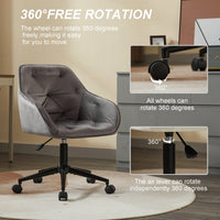 Elegant Velvet Office Chair With Wheels