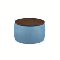 Round Ottoman Set With Storage, 2 In 1 Combination