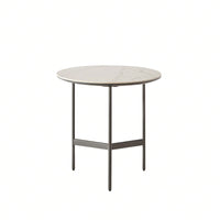 Small Round Black Metal Accent Table for Living Room Bedroom or Balcony Plant Stand