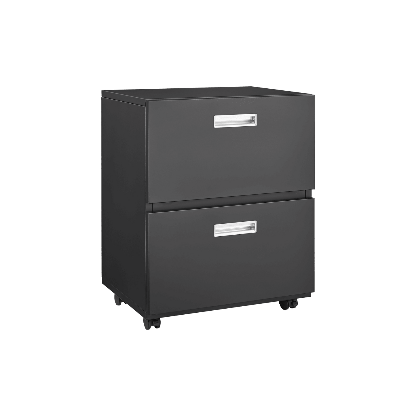 Mobile File Cabinet With Printer Stand - 2-Door Steel Copier Cabinet With 360° Wheels