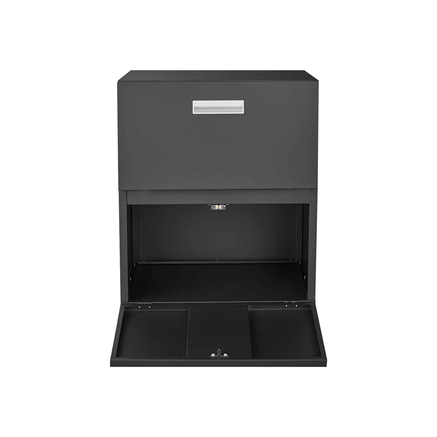 Mobile File Cabinet With Printer Stand - 2-Door Steel Copier Cabinet With 360° Wheels