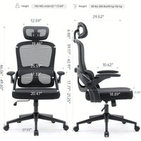 Ergonomic High Back Mesh Office Chair with Adjustable 3D Armrests and Lumbar Support