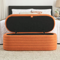 Welike 45.5-Inch Upholstered Storage Ottoman Bench