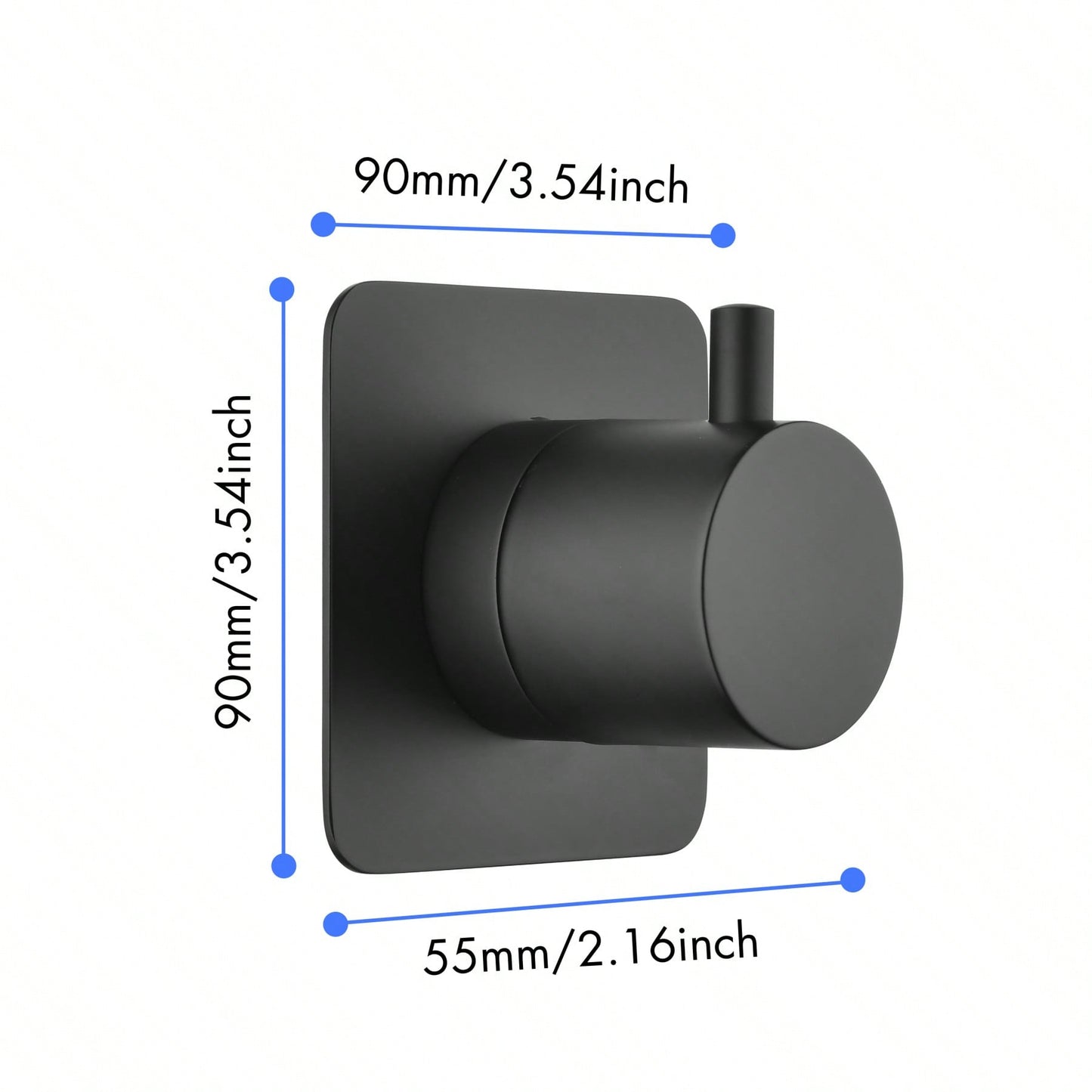 High Flow 3/4 Inch Shower Volume Control Valve Durable Cast Metal Body Adjustable Brass Handle Easy Install High Performance Shower System