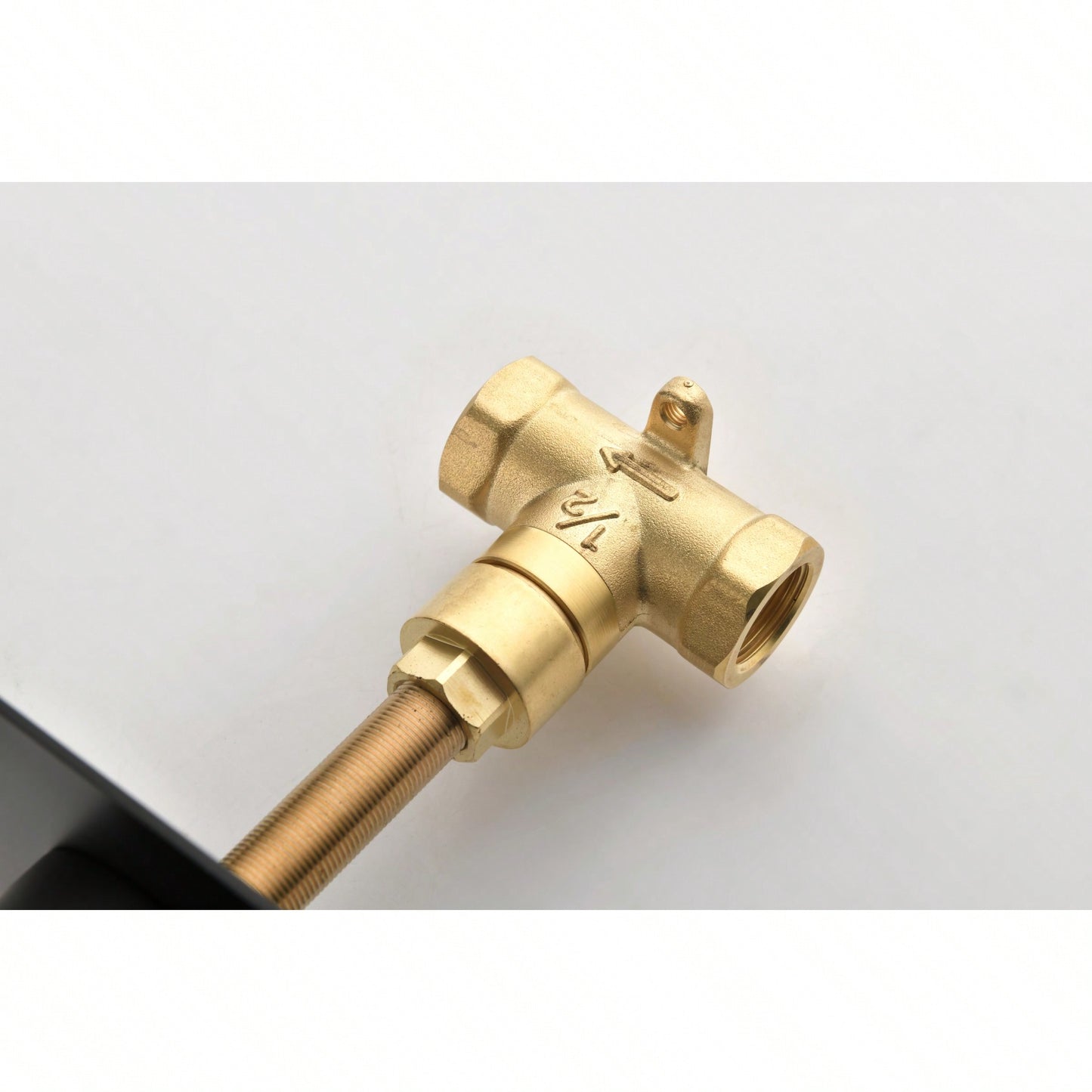 High Flow 3/4 Inch Shower Volume Control Valve Durable 3 Piece Metal Body Adjustable Brass Handle Easy Install Ceramic Disc