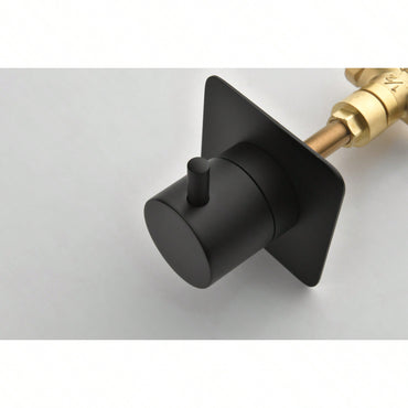 High Flow 3/4 Inch Shower Volume Control Valve Durable 3 Piece Metal Body Adjustable Brass Handle Easy Install Ceramic Disc