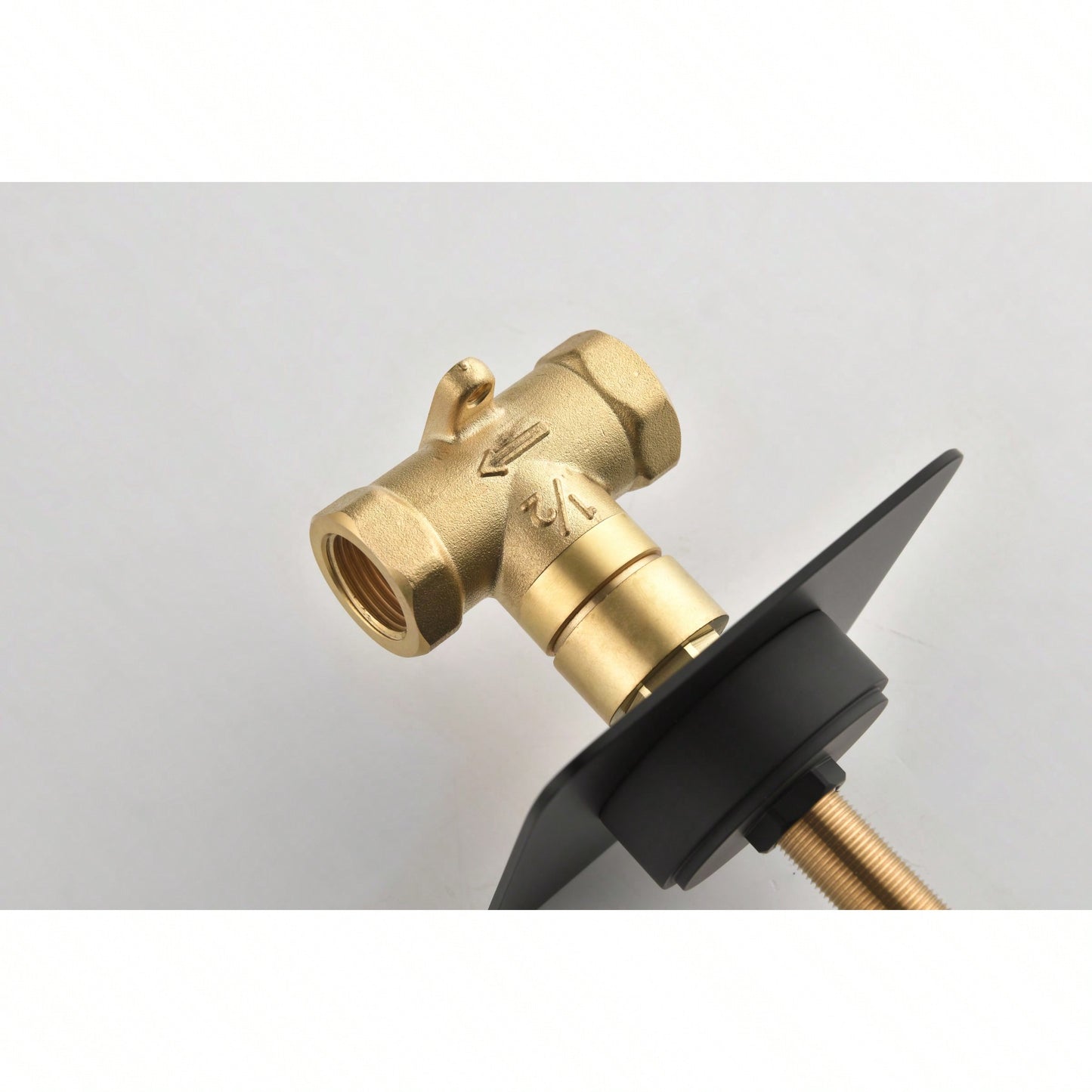 High Flow 3/4 Inch Shower Volume Control Valve Durable 3 Piece Metal Body Adjustable Brass Handle Easy Install Ceramic Disc