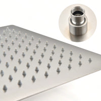 High-Pressure Rainfall Showerhead - Ultra-Thin 304 Stainless Steel With Self-Cleaning Nozzles