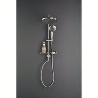 10" Rain Showerhead, 4-Function Hand Shower, Adjustable Slide Bar And Soap Dish