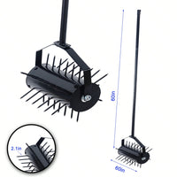Manual Lawn Aerator with 58 Inch Handle for Enhanced Soil Aeration and Drainage for Healthier Lawns and Gardens