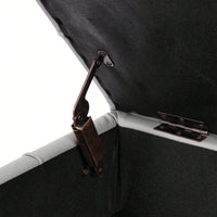 22 Inch Stylish Anti-Scratch Leather Storage Ottoman Pet Friendly Entryway Bench with Gold Stainless Steel Legs Multiple Color Options