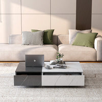 Modern Style Coffee Table With Two Storage Spaces