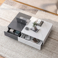 Modern Style Coffee Table With Two Storage Spaces