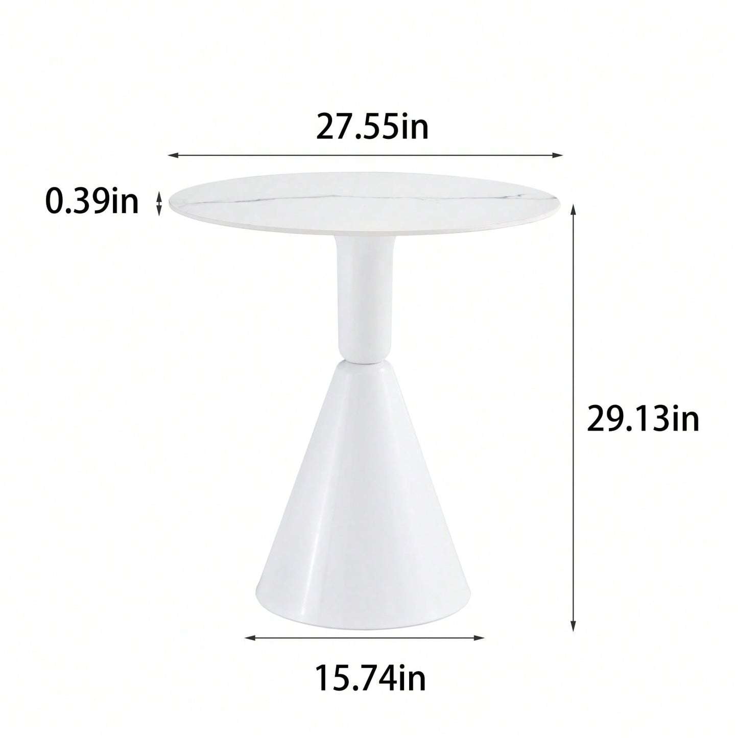 Minimalist Modern Coffee Table, Round White Marble Dining Table, Balcony Negotiation Table