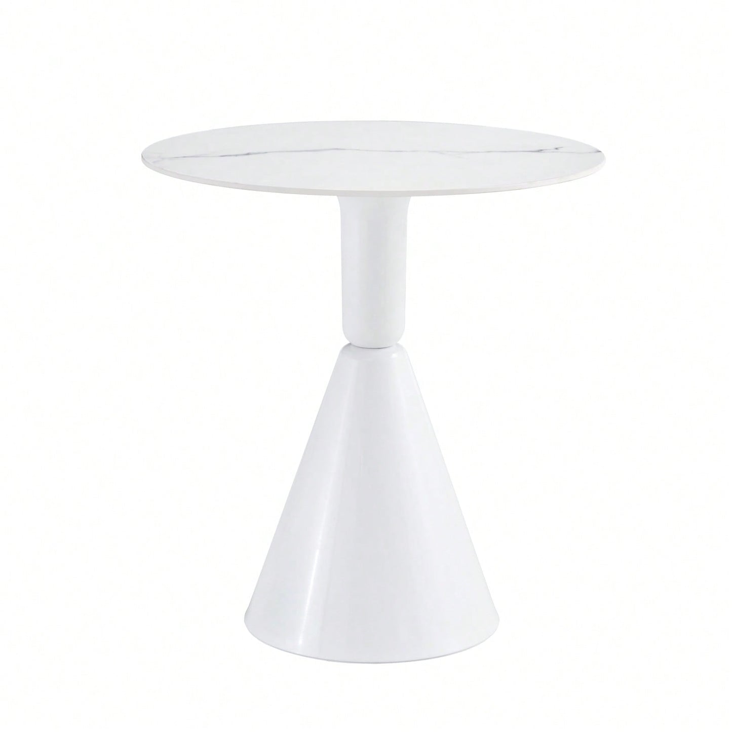 Minimalist Modern Coffee Table, Round White Marble Dining Table, Balcony Negotiation Table