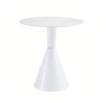 Minimalist Modern Coffee Table, Round White Marble Dining Table, Balcony Negotiation Table