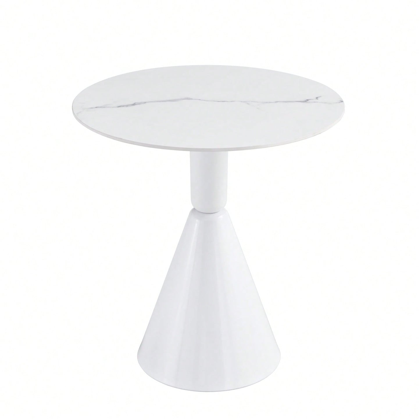 Minimalist Modern Coffee Table, Round White Marble Dining Table, Balcony Negotiation Table