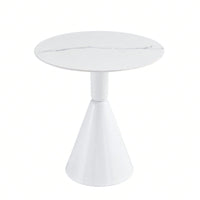 Minimalist Modern Coffee Table, Round White Marble Dining Table, Balcony Negotiation Table