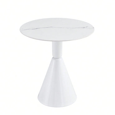 Minimalist Modern Coffee Table, Round White Marble Dining Table, Balcony Negotiation Table